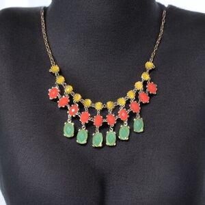 Beautiful Gold-Tone Statement Bib Necklace!